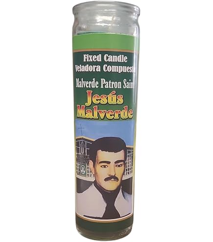 Amazon.com: Generic Jesus Malverde (Narco Saint) Green Pillar